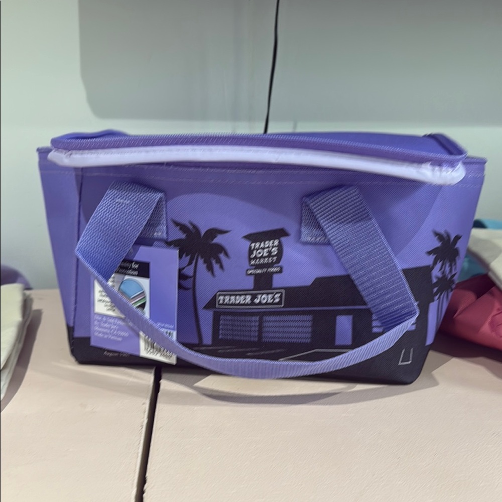 Trader Joe's Purple Insulated Tote Bag